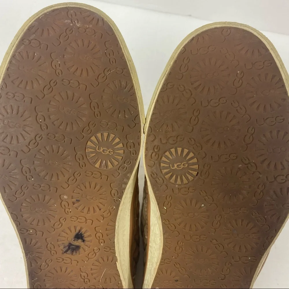 UGG Laela Quilted Nubuck Sheepskin Leather Slip-on Sneaker 6